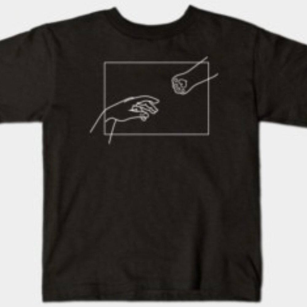 Cats Paw Hand Cat Line, Funny Art Cat TShirt, Graphic Tee